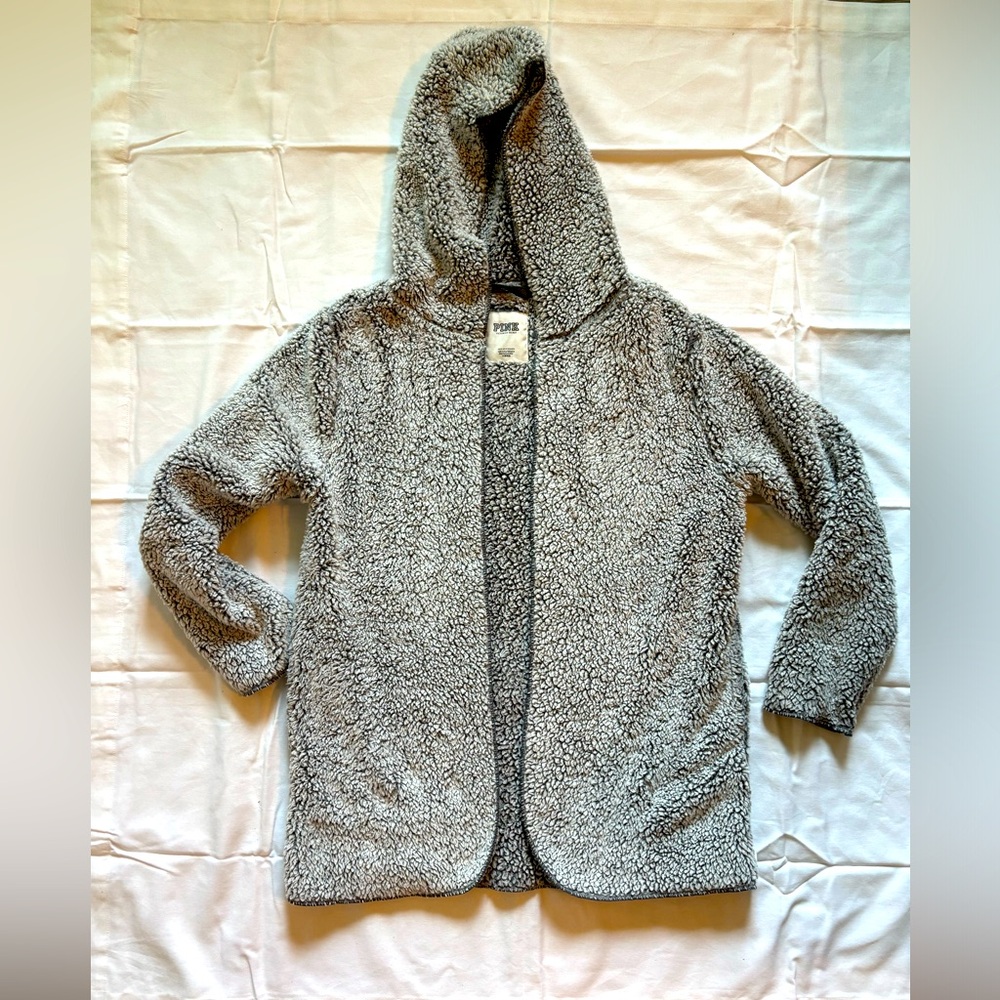 PINK VS Sherpa hoodie cardigan Size XS